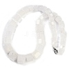 Natural Quartz Crystal Hexagon Prism Graduated Beaded Necklaces for Women Men NJEW-K388-03A-1