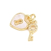 Valentine's Day Brass Micro Pave Clear Cubic Zirconia Pendants KK-H273-39G-03-2