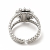 Tarnish Resistant 304 Stainless Steel Sun Open Cuff Ring Settings X-RJEW-B027-23P-3