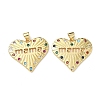 Brass Micro Pave Cubic Zirconia Pendants KK-L243-14G-03-1