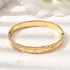 304 Stainless Steel Rhinestone Hinged Bangles for Women BJEW-B168-16G-2