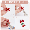 42Pcs Alloy Bowknot Stud Earring Findings EJEW-ME0001-29-3