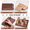 Fingerinspire 7-Slot Rectangle Wooden Place Earring Display Stands ODIS-FG0001-67A-4