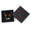 5Pcs Hot Stamping Planet Cardboard Jewelry Packaging Boxes CON-TA0001-44D-3
