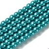 Eco-Friendly Dyed Glass Pearl Round Bead Strands HY-A008-6mm-RB073-1