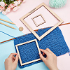 Wooden Square Frame Crochet Ruler DIY-WH0033-89-3