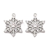 Brass Micro Pave Clear Cubic Zirconia Pendants KK-S389-09P-1