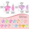 15Pcs 15 Styles Luminous Transparent Resin Pendants RESI-YW0001-79-3