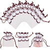 Organza Gift Bags with Lace OP-R034-10x14-01-1