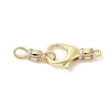 Brass Micro Pave Clear Cubic Zirconia Lobster Claw Clasps KK-Z137-17G-1