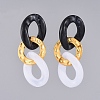 Imitation Gemstone Style Acrylic Dangle Earrings EJEW-JE03941-03-1