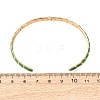 304 Stainless Steel Enamel Cuff Bangles for Women BJEW-H637-02A-G-5