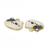 Painted Alloy Pendants PALLOY-P288-02G-02-2
