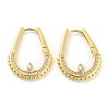 Brass Micro Pave Cubic Zirconia Hoop Earrings EJEW-C066-03G-1