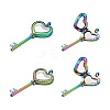 2Pcs 2 Style Alloy Magnetic Locket Pendants PALLOY-TA0002-32M-2