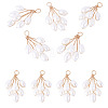5Pcs Natural Cultured Freshwater Pearl Rice Beaded Grape Pendants PALLOY-TA00382-1