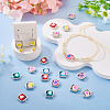 20Pcs Polymer Clay Heart & CCB Square Frame Links Connector Charms CLAY-TADJ0001-09-6