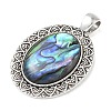 Natural Paua Shell Pendants SH-K001-01B-2
