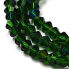 Transparent Electroplate Glass Beads Strands EGLA-A039-T3mm-L25-3