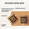 Hollow Wood Medal Storage Magnetic Boxes CON-WH0088-93C-01-4