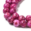 Natural Dyed White Jade Beads Strands G-M402-C03-01-3