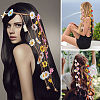 Cloth Sunflower Hippie Headband Floral Crown OHAR-WH0011-12B-5