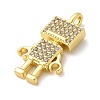 Brass Micro Pave Cubic Zirconia Pendants KK-S511-12G-2