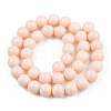 Opaque Solid Color Glass Beads Strands GLAA-T032-P10mm-09-2