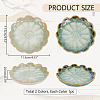   2Pcs 2 Colors Lotus Flower Shape Ceramic Dipping Dish AJEW-PH0011-66B-2