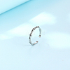 Stainless Steel Finger Open Cuff Ring IS0697-2-2
