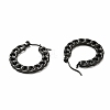 Ion Plating(IP) 304 Stainless Steel Curb Chain Shape Stud Earrings for Women EJEW-F283-02EB-2