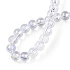 Electroplate Transparent Glass Beads Strands GLAA-T032-T6mm-AB13-5