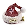 Christmas Hat Polyester Alligator Hair Clips for Women Girl AJEW-M012-02B-1