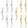 10Pcs 2 Colors Bowknot Rack Plating Brass Clear Cubic Zirconia Watch Band Clasps ZIRC-DC0001-10-1