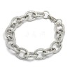 Fashionable 304 Stainless Steel Reticular Grain Cable Chain Bracelets X-STAS-A028-B092P-1