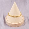 Brass Link Chain Bracelets for Women BJEW-L707-04G-01-2