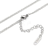 Non-Tarnish 304 Stainless Steel Cable Chain Religion Cross Pendant Necklaces for Women NJEW-K276-05B-P-3