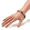 Natural Agate Round Beads Stretch Bracelet BJEW-JB07235-05-3