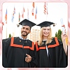 2Pcs Graduation & Tulip Charm Alloy Enamel Safety Pin Brooches JEWB-YW00003-6