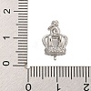Rack Plating Brass Micro Pave Clear Cubic Zirconia Peg Bails KK-F876-25P-3