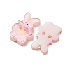 2-Hole Printed Transparent Resin Buttons RE-CBA66DF-28-2