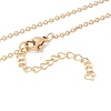 Natural Shell Heart Pendant Necklace with 304 Stainless Steel Chains for Women NJEW-C016-17G-4