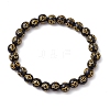 2Pcs 2 Colors Acrylic Beads Stretch Bracelets BJEW-JB110106-3