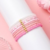 8Pcs Glass Seed Beads Stretch Bracelets for Women BJEW-MZ00269-1