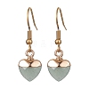 Natural Mixed Gemstone Heart Dangle Earrings EJEW-JE05469-4