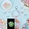 28Pcs 7 Colors Luminous Acrylic Beads OACR-PA0002-06-7