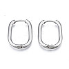 Tarnish Resistant 201 Stainless Steel Oval Hoop Earrings STAS-S103A-34P-1