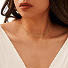 925 Sterling Silver Wheat Chain Necklaces for Women NJEW-H048-03G-2