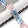 Natural Aquamarine & Rose Quartz Beads Strands G-L610-B04-B01-2