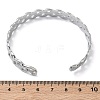 304 Stainless Steel Cuff Bangles for Women BJEW-A160-04P-5